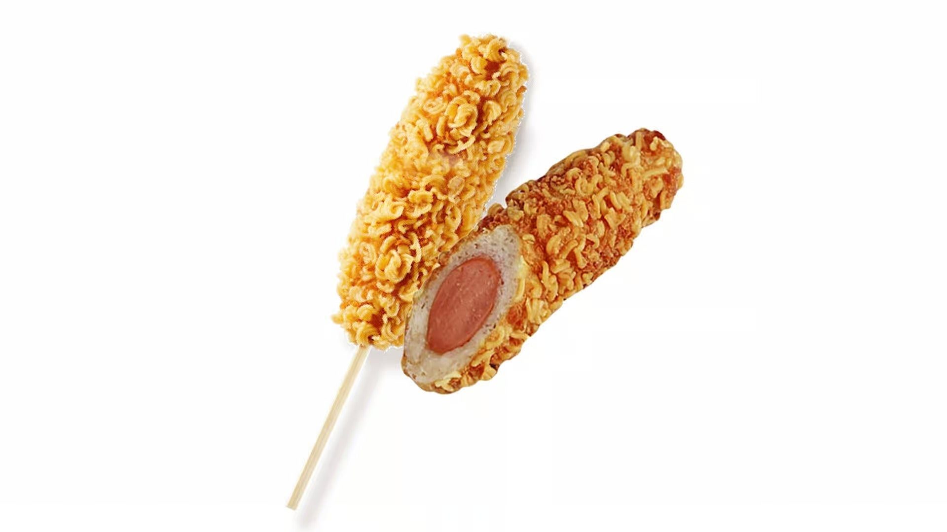 Crispy Ramen Original Hot Dog.