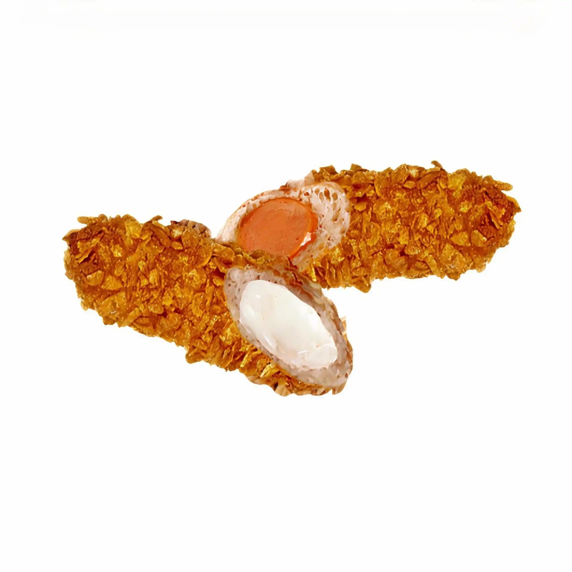 Crunchy Cereal Half & Half Hot Dog.