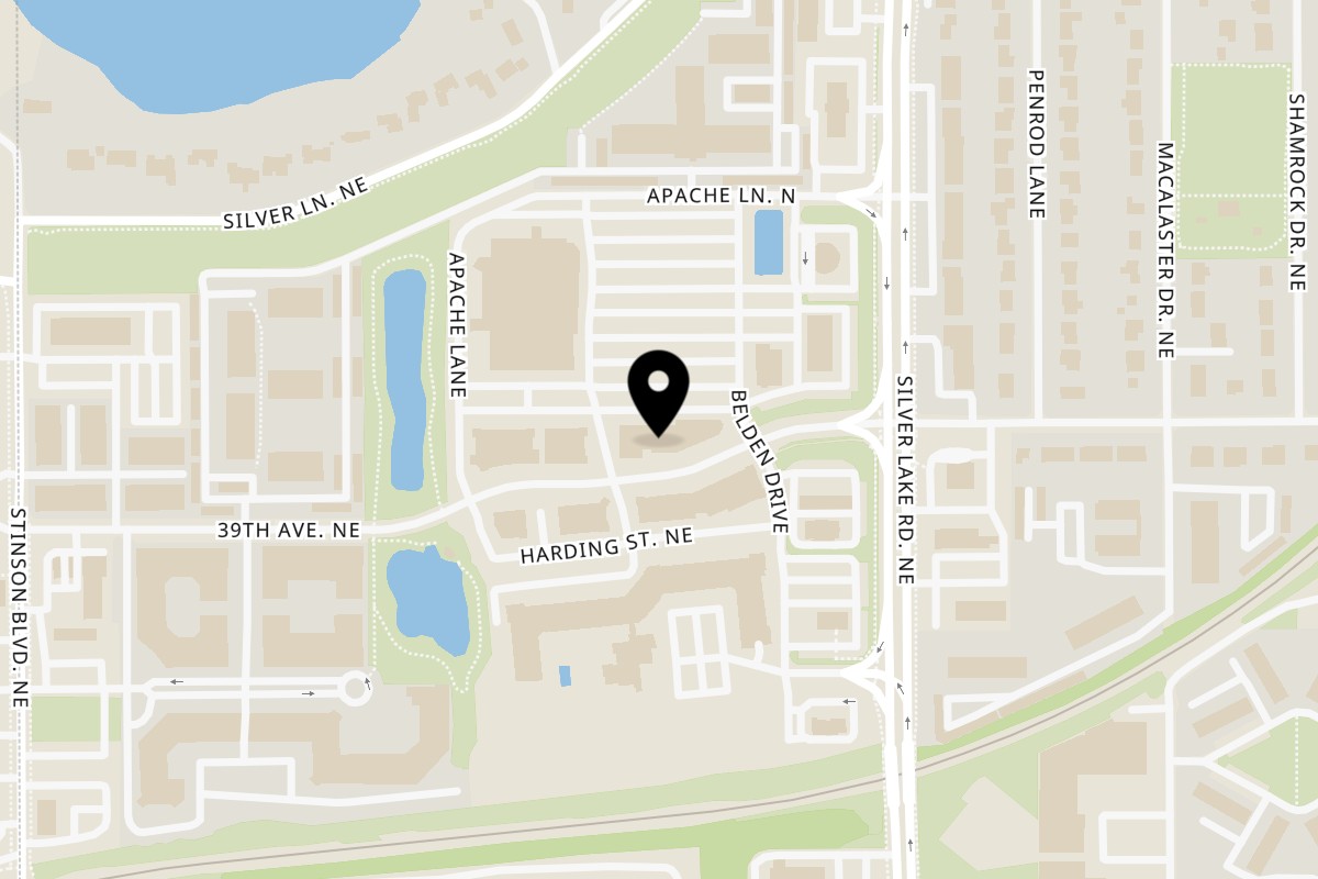 Map showing the location of Big Island Poke Saint Anthony on 2700 39th Ave NE Space A118 in Minneapolis